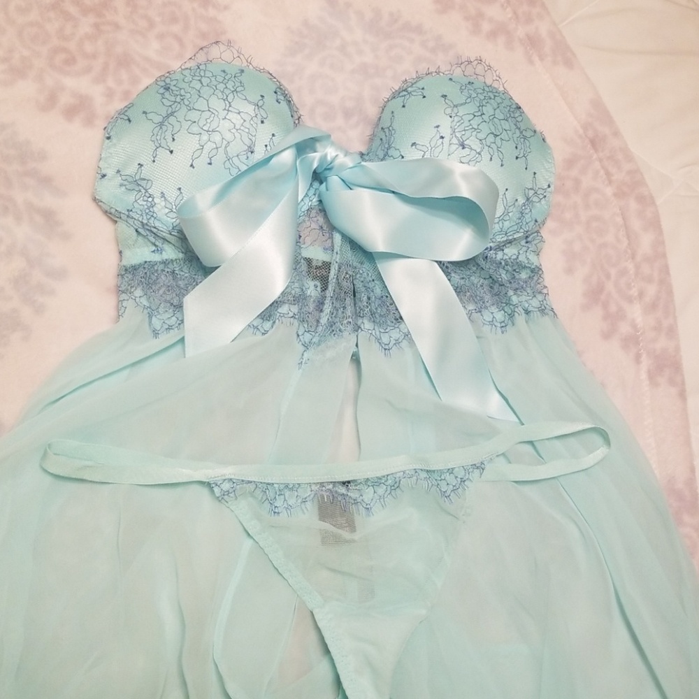 Light blue babydoll nighty